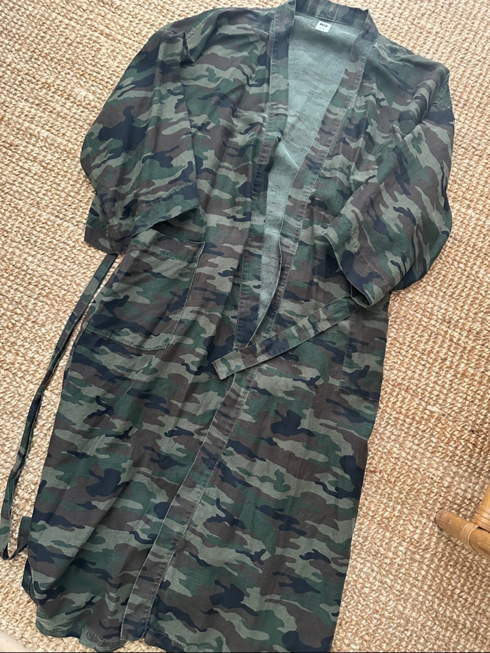 NSF LONG CAMO BELTED DUSTER